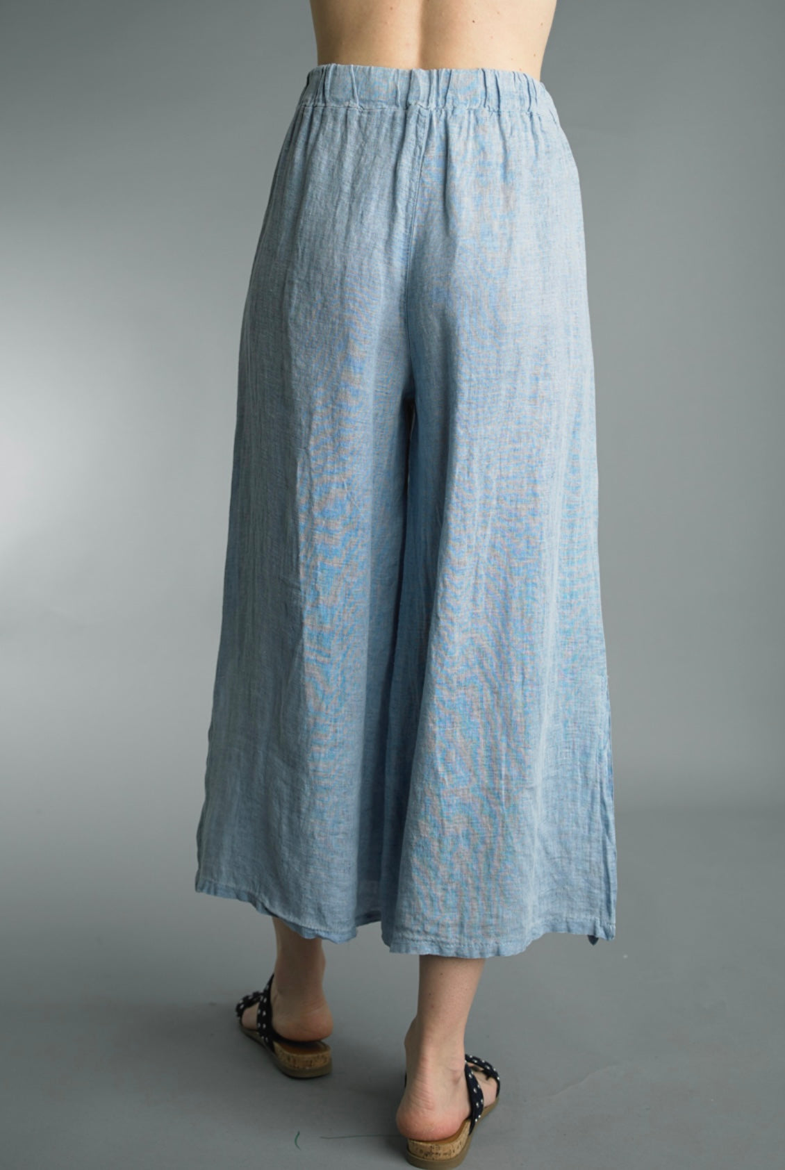 Wide Leg Linen Pants with Slit Sides Red Door Boutique at a Price